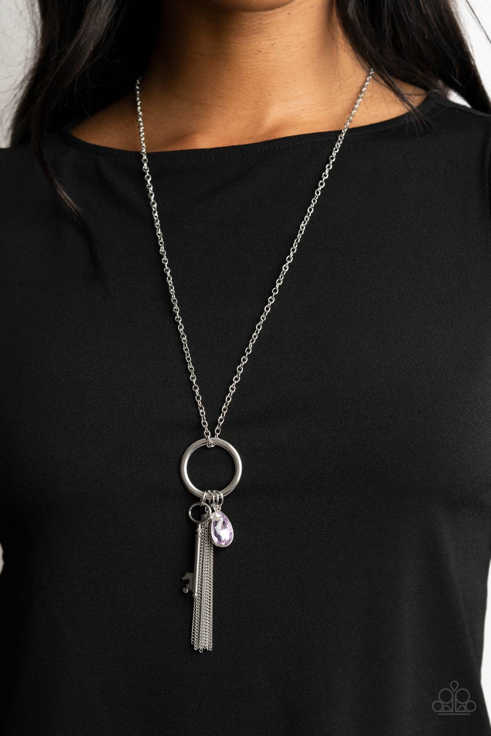 Unlock Your Sparkle Purple Necklace