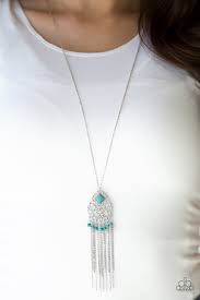Whimsically Western Blue Necklace