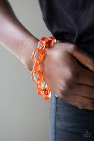 Ice Ice Baby Orange Bracelet
