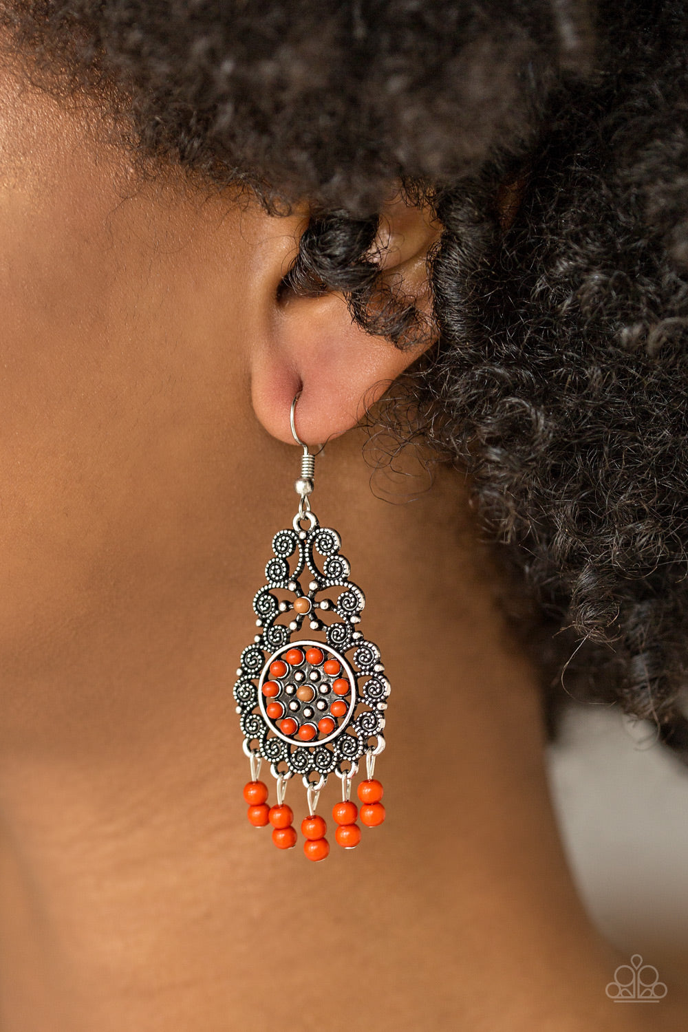 Courageously Congo Orange Earring
