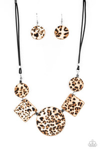 Here Kitty Kitty Brown Necklace
