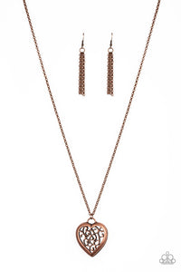 Victorian Valentine Copper Necklace