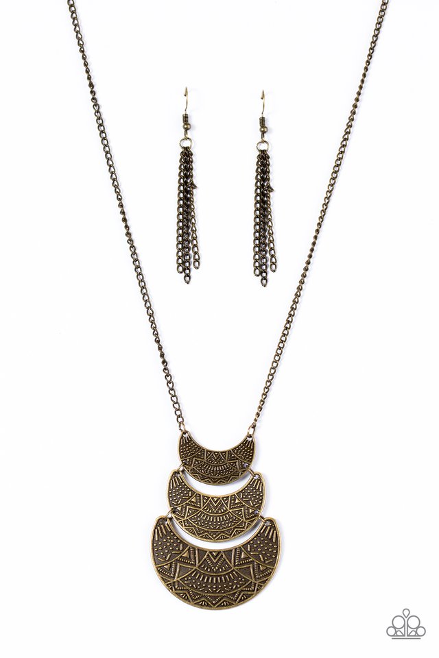 Too Much Too MOON Brass Necklace